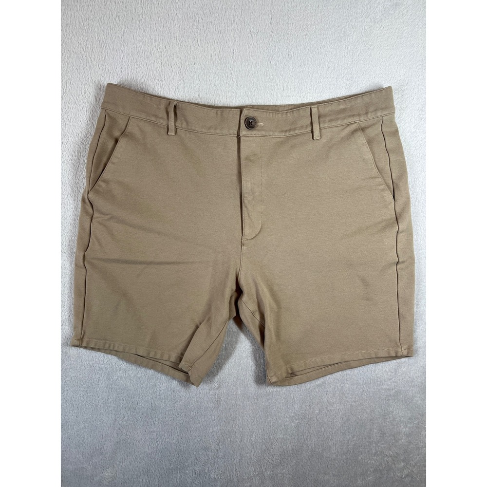 True Classic Men's Chino Shorts Khaki Tan Stretch Size 38 - 7 Inch Inseam